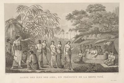 Danse des Iles des Amis, en presence de la Reine Tine