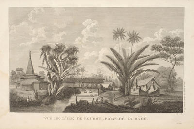 Vue de l'Ile de Bourou, prise de la Rade