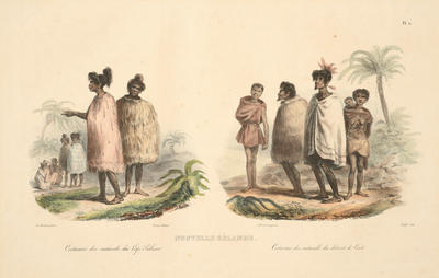 Nouvelle Zélande Costumes des naturels du Cap Palliser. Costumes des naturels du détroit de Cook.