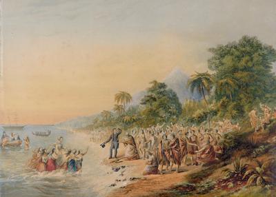 The Rev. J. Waterhouse Superintending the Landing of Missionaries at Taranaki
