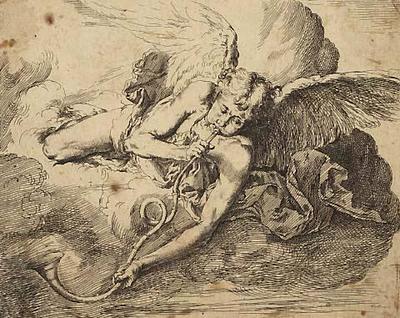 Angel Blowing a Horn