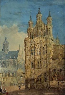The City Hall and Cathedral at Leuven, Belgium