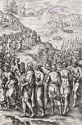 Moses leading the Israelites out of Egypt