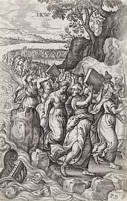 Moses and the Israelites beside the Red Sea