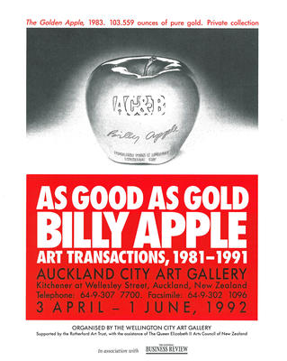 As Good as Gold: Billy Apple Art Transactions, 1981 - 1991 exhibition