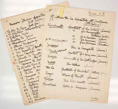 C.F. Goldie - Barr Correspondence and Lists of Works