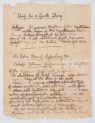 C. F. Goldie Manuscript Notes on Paintings