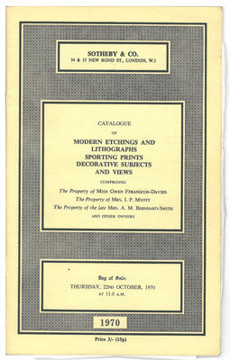 Dr Walter Auburn Sotheby Catalogues