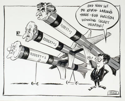 "And now let me reveal Labour's three-Bob election winning secret weapons!"