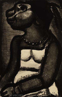 Negress en profile (Negress in profile)