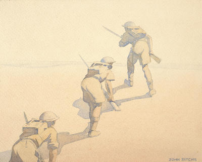 New Zealand Infantry in North African Desert - Desert Patrol