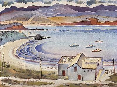 Moeraki Beach Scene