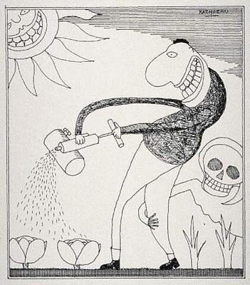 Woe, woe, woe, to the inhabiters of the earth Revelation 8:13 (Man spraying weedkiller)