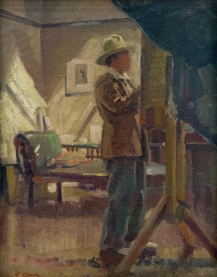 In the studio (Self portrait)