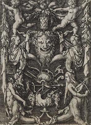 Ornament with Figures and a Trophy