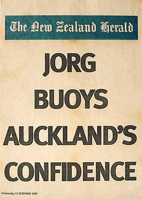 The New Zealand Herald JORG BOUYS AUCKLAND'S CONFIDENCE Wednesday 20 DECEMBER 1987