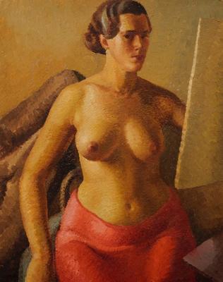 Self Portrait (Nude at Easel)