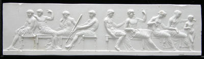East frieze - Hermes, Dionysis, Demeter, Ares, Poseidon, Apollo, Artemis, Aphrodite, Eros