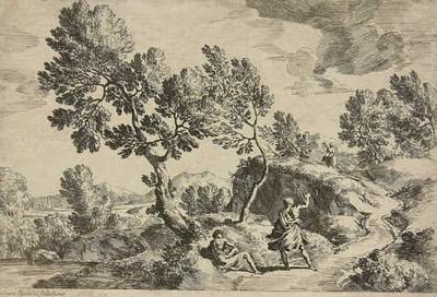 Landscape with a road along a mountainside