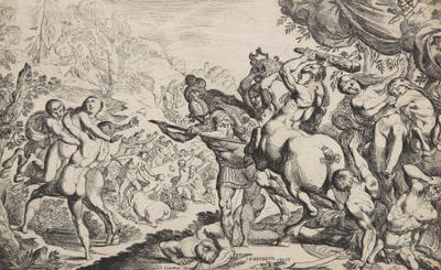 The battle between the Centaurs and the Lapiths