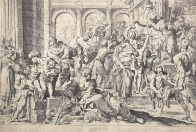 Saint Roch distributing alms