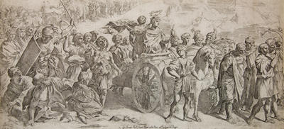 The triumphal procession of a Roman Emperor