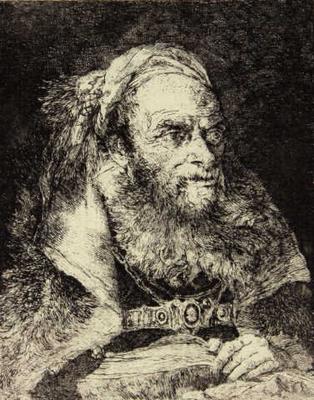 Old man with an open book