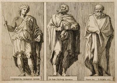 Statues of three ancient Romans