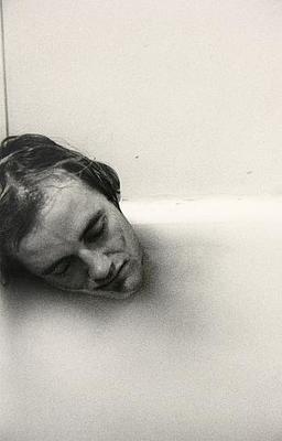 Bob asleep in the bath