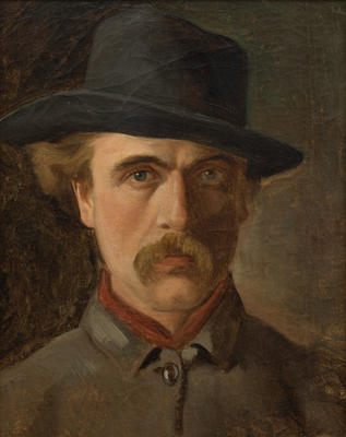 Self portrait wearing a hat