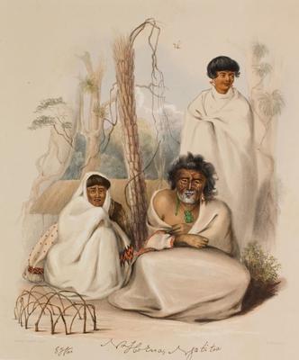 Na Horua or Tom Street. (Elder brother of Rauparaha). E Wai, his wife. Tuarua, or Kopai, his son. At Kahotea, near Porirua