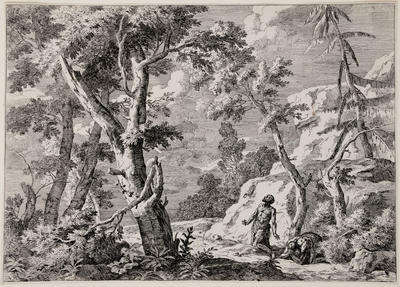 Two Men penitent in the Wilderness