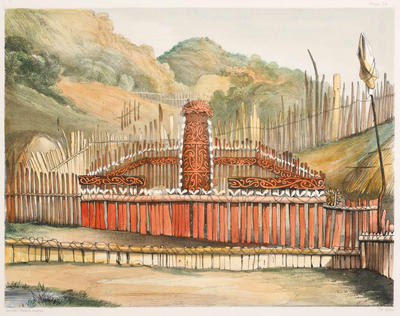 Tomb of Huriwhenua, a late chief of the Nga Ti Toa Tribe, Queen Charlotte Sound