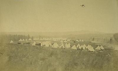 Camp during the war on the Waikato