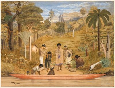 (Maori group by a river)