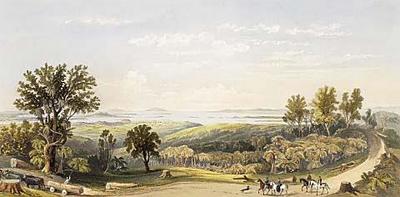 View of the Firth of the Thames, Waitemata, Tamaki, and Gulf of Hauraki, from the Howick Ranges