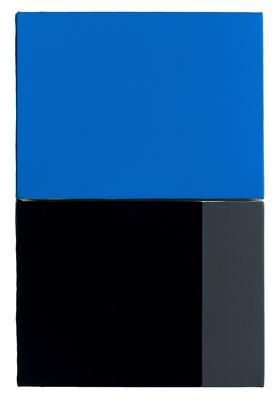 Black and Blue Abstract Painting