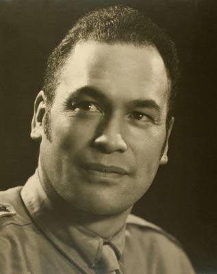 A noble race (Maori man in uniform)