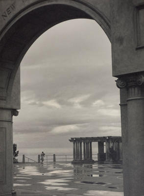 November Grey (Classical arch, figure in distance)