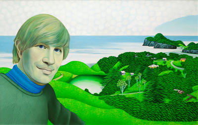 Portrait of Don Binney at Te Henga