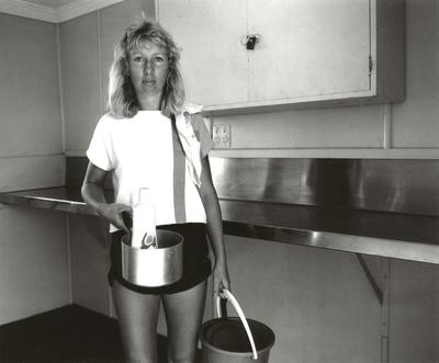 The Hibiscus Coast Project, Campers and Lifesavers: Woman in camp kitchen
