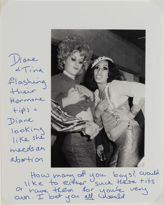 Tina and Dianne at 'Gay Lib Dance Party', 1974