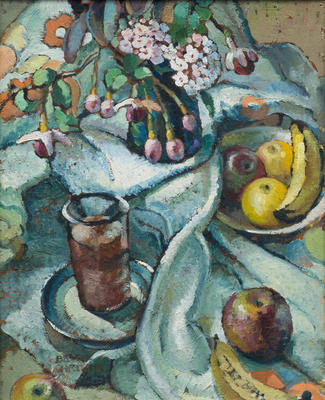 Flowers, Fruit and Glass