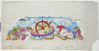 Sketch for mural in John Burns Ships Chandlery Dept 1940