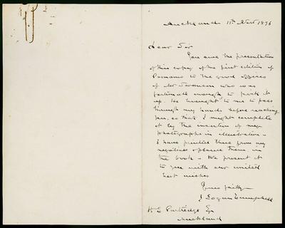 Letter to Henry Partridge from John Logan Campbell
