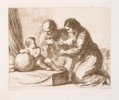Virgin, Joseph and Child with Globe