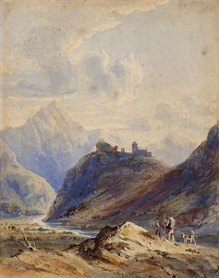 Hunters in a Mountain Landscape