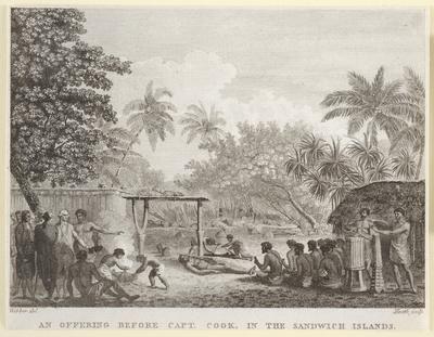An Offering before Captain Cook in the Sandwich Islands