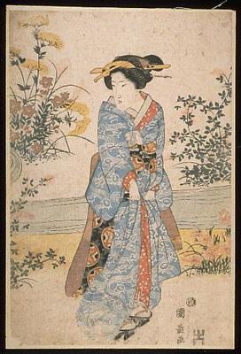 Lady in garden