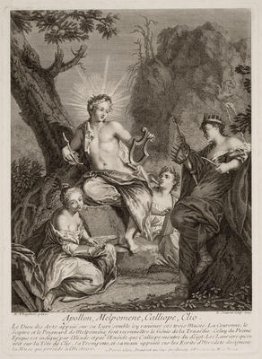 Apollon Melpomene, Calliope, Clio